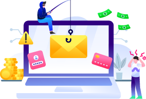 Cyber Security Phishing Illustration